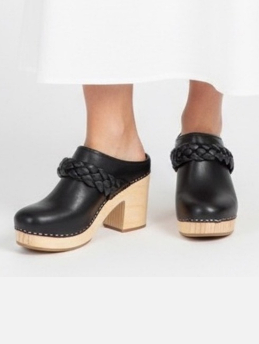 Dolce Vita Hila Black Leather Clogs